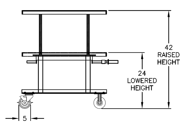 Manual Precision Lift Table 24 X 36